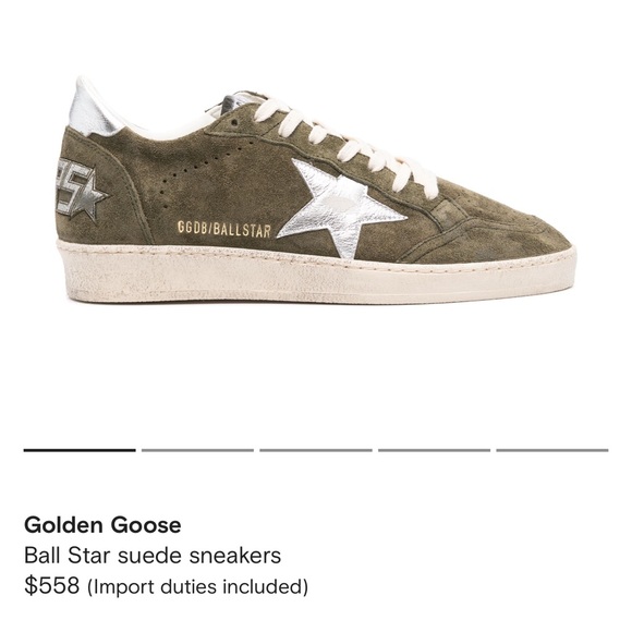 Goldengoose ‘BALLSTAR’ is green suede with metallic details size 42 - Picture 2 of 14